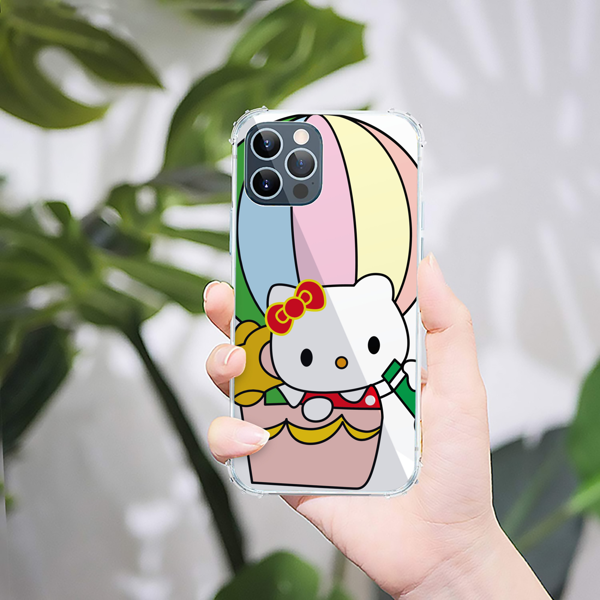 （画像用） Hello Kitty ハローキティ 【iPhone 12シリーズ対応】透明スマホケース（クリアソフトケース）